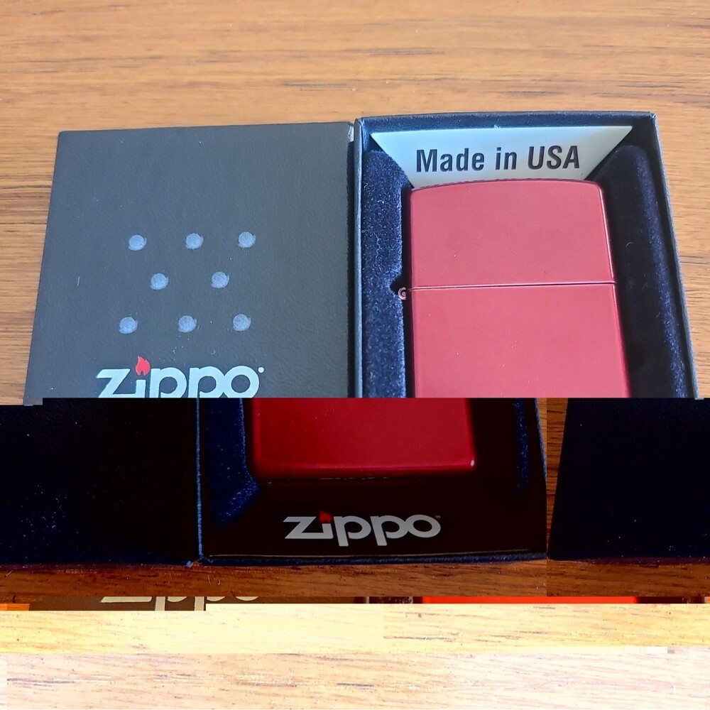 Zippo Candy Apple Red Pocket Lighter - New in Box B 21